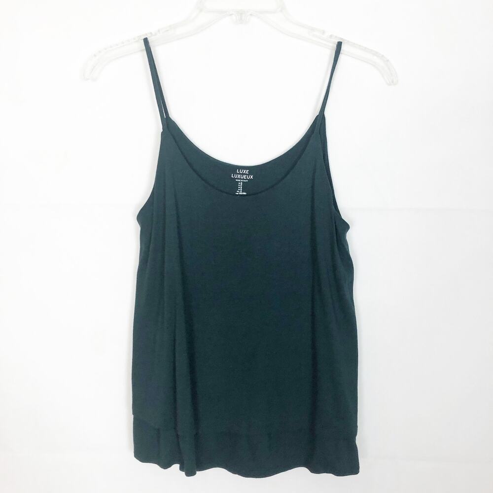 Luxe Forest Green Tank Top Size S